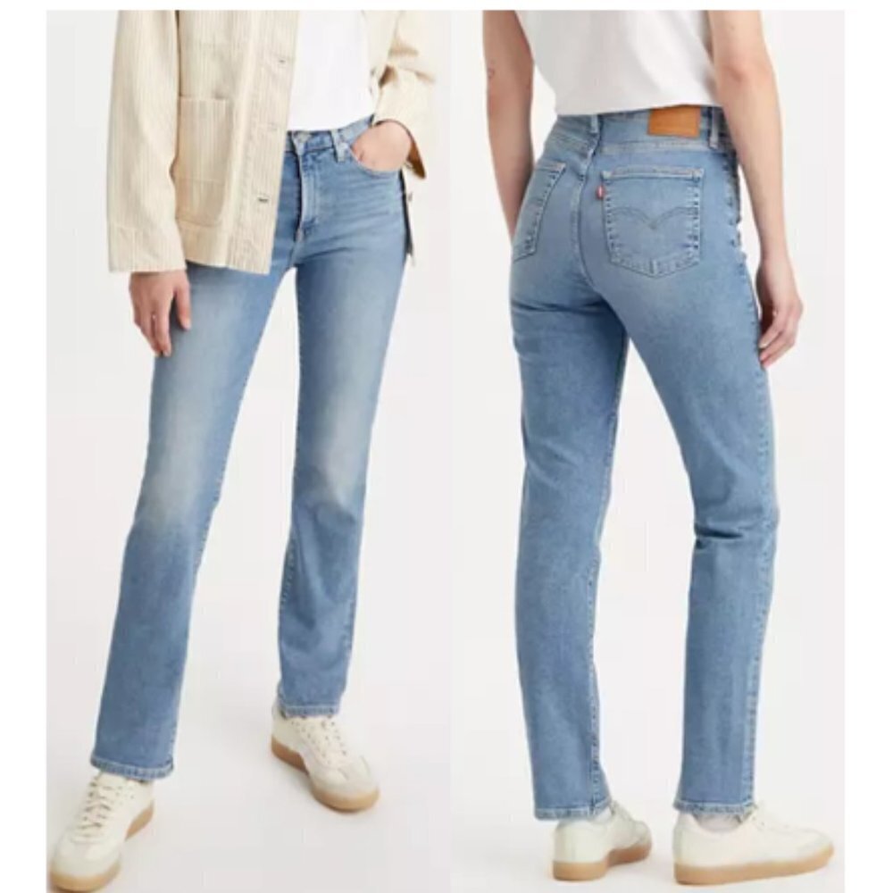 Levi’s 724 High Rise Slim Straight Jeans, Size 28, Med Wash